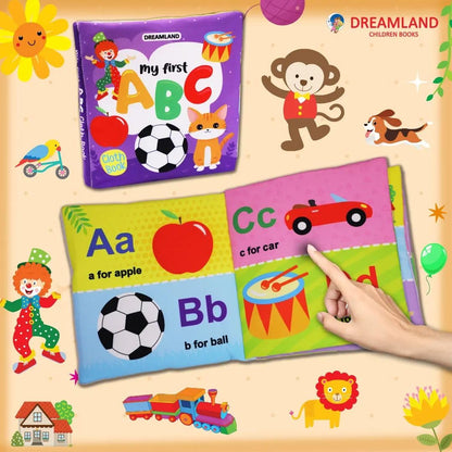 Intellibaby 6-Book Set – Soft Sensory Cloth Books for Babies, Crinkle Sound & Washable, Early Learning Themes Animals,Fruits,Numbers,Non-Toxic & Educator Recommended,Gift for Babies & Toddlers