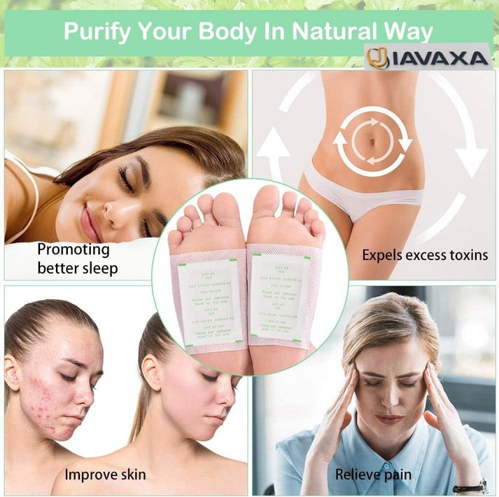 Deep Cleansing Natural Herbs Patches for Internal Toxin Removal, Weight loss, Pain Relief, Better Sleep & Circulation for Men & Women (Buy 1 Get 1 Free) 10 x 2 packs